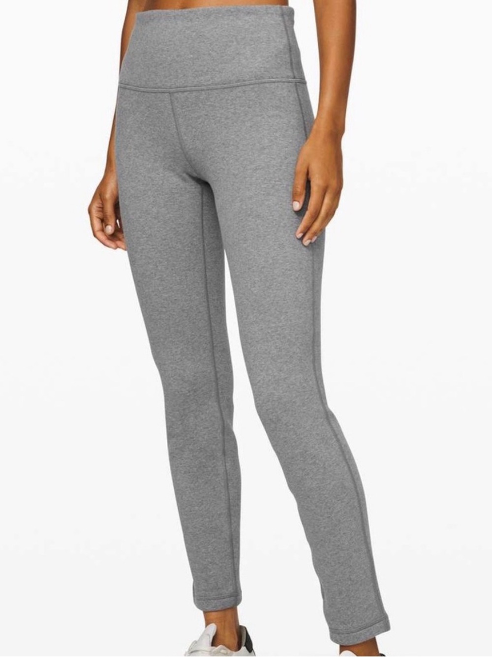 Womens Lululemon wunder lounge pant Fleece lined pants size 6 Gray Rip Tag